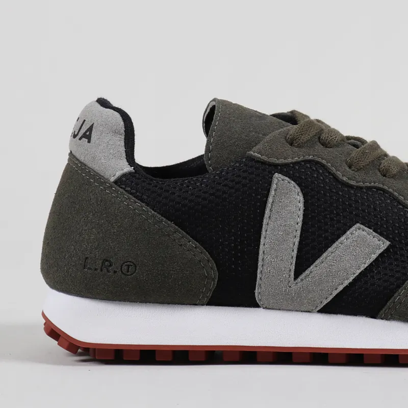 Veja Womens SDU B-Mesh Vegan Shoes Black Oxford Grey Olive-2