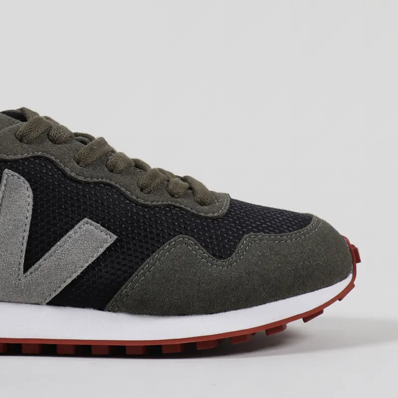 Veja Womens SDU B-Mesh Vegan Shoes Black Oxford Grey Olive-3