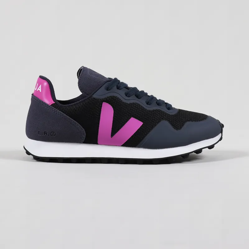 Veja Womens SDU RT B-Mesh Shoes Black Ultraviolet Nautico-1