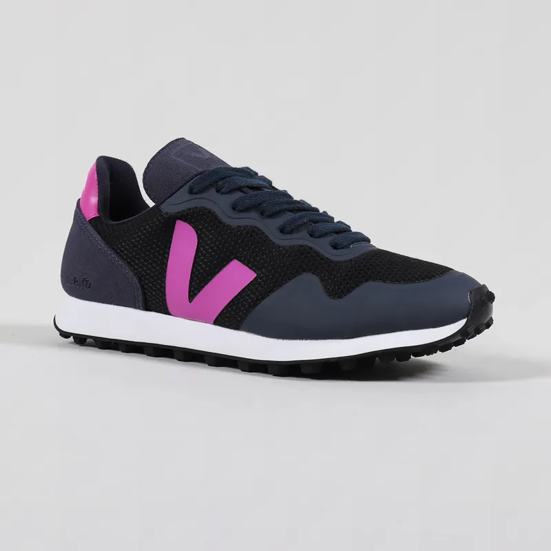Veja Womens SDU RT B-Mesh Shoes Black Ultraviolet Nautico-4