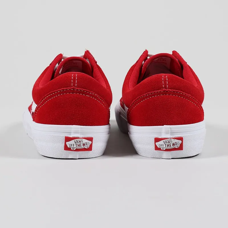Vans Old Skool Pro Suede Shoes Red White-6