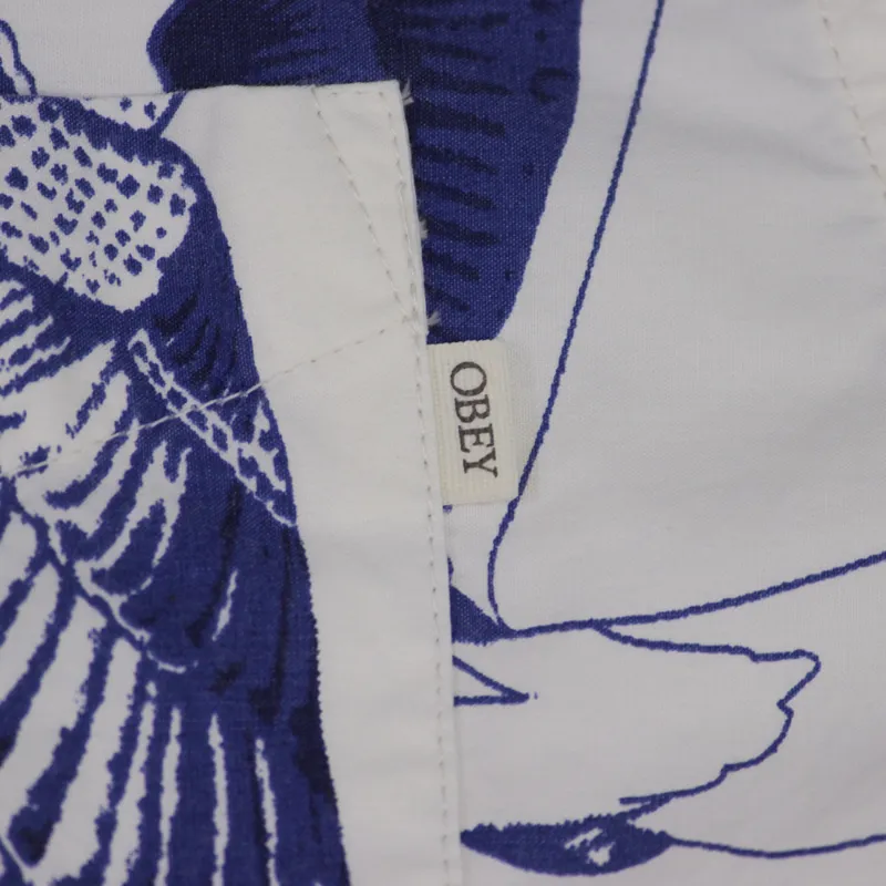 Obey Seagull Print Woven Shirt Tan-3