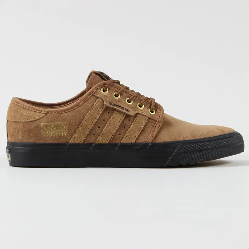adidas Seeley Essential Shoes, St Tan/ Core Black/ Bright Orange in stock  at SPoT Skate Shop