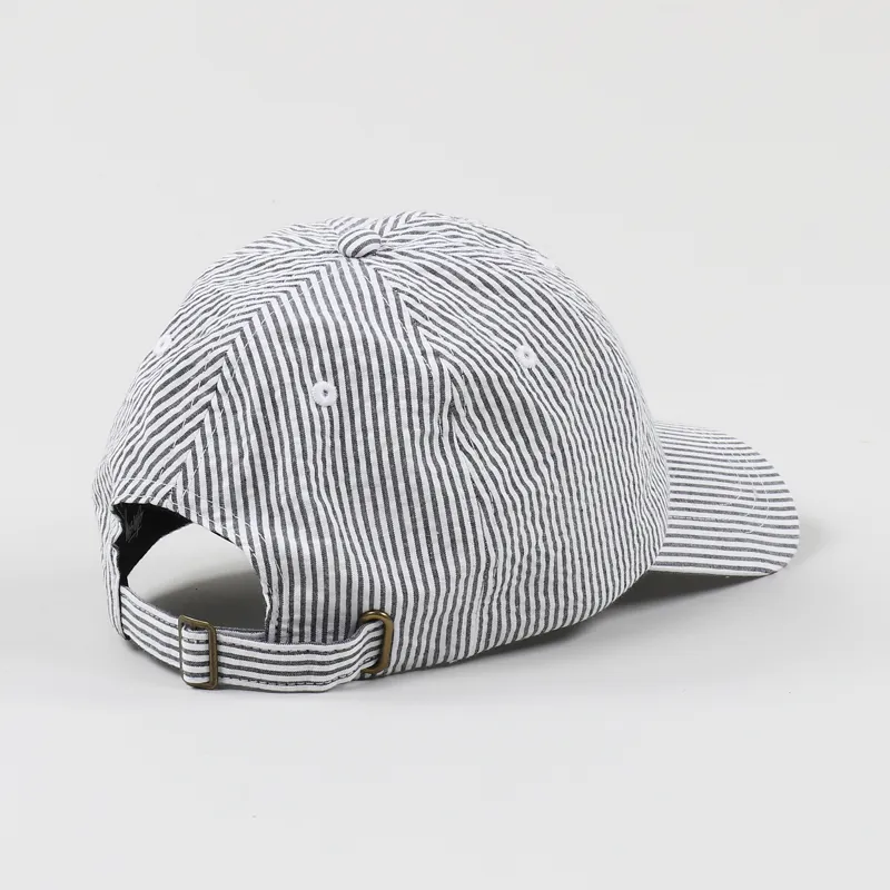 Stussy Seersucker Striped Low Pro Cap Black-2