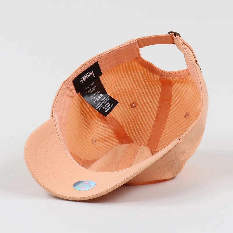 Stussy Seersucker Low Pro Cap Peach-3
