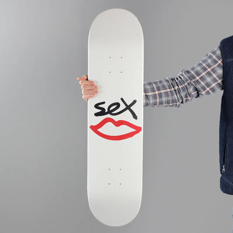 Sex Skateboards White Logo Deck Board Lips Red Maple Ply