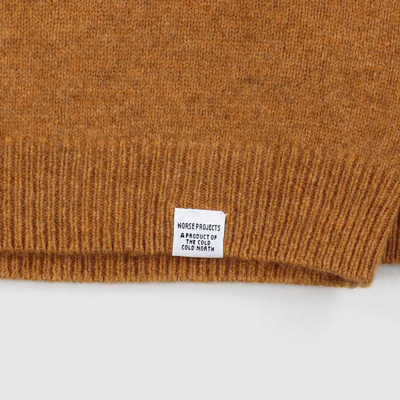 Norse Projects Sigfred Lambswool Sweater Mustard Yellow-2