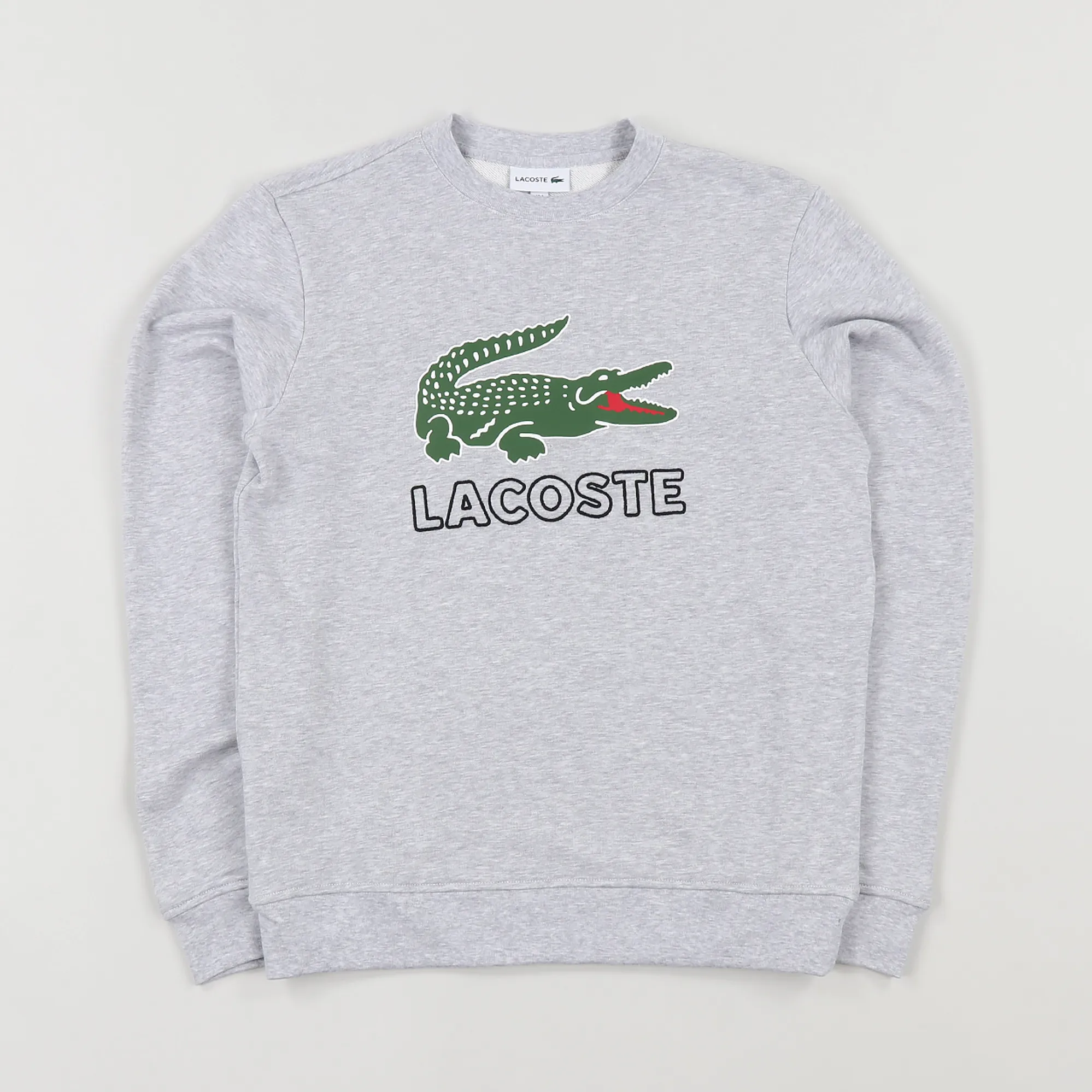 Lacoste Crocodile Logo Sweatshirt Silver Grey