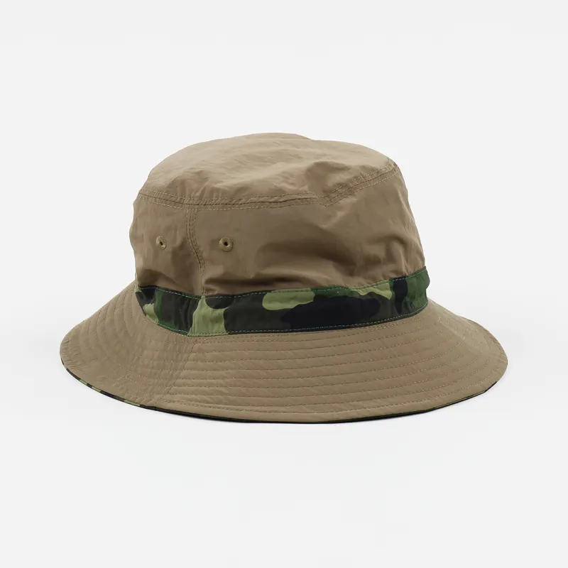 Gramicci Climbing Shell Reversible Bucket Hat Camo Green Tan