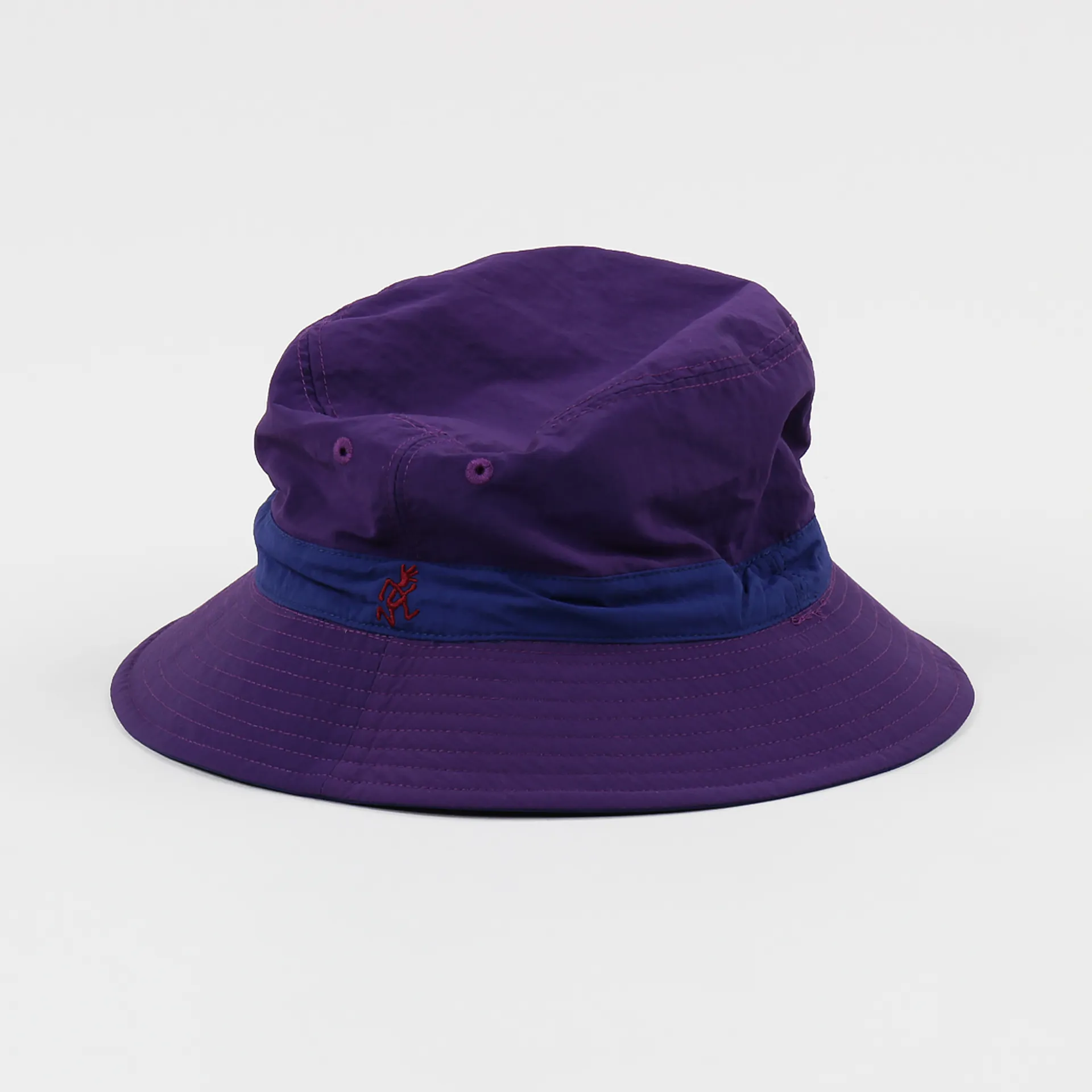 Gramicci Mens Shell Reversible Bucket Hat Navy Blue Purple