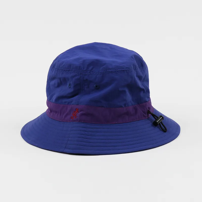 Gramicci Mens Shell Reversible Bucket Hat Navy Blue Purple