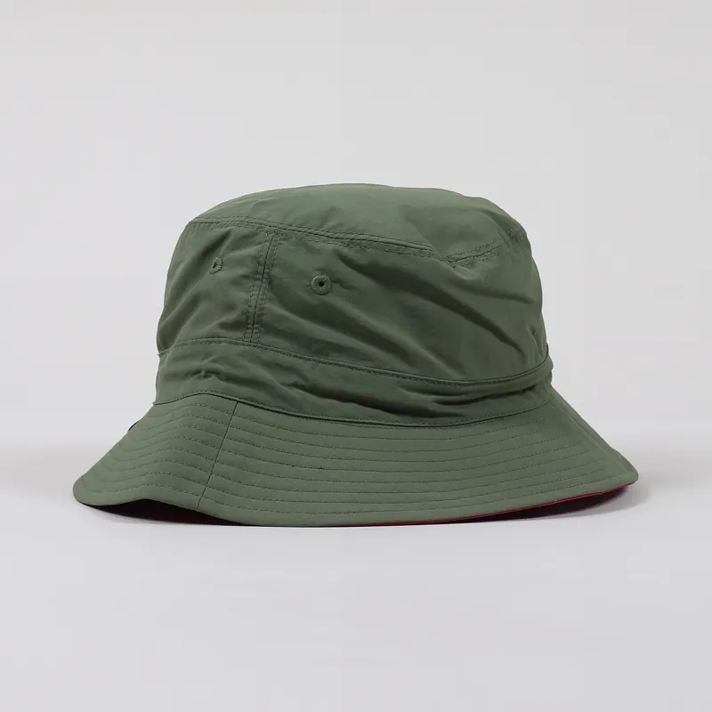 Gramicci Shell Reversible Bucket Hat Olive Raspberry-2