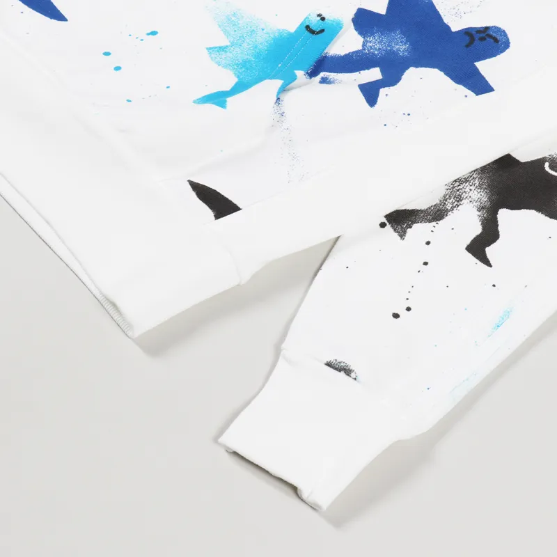 Adidas Skateboarding AOP Shmoo Hoodie White Black Scarlet-4