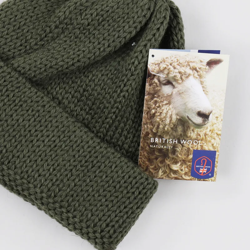 Universal Works Short Watch Cap Beanie Olive-1