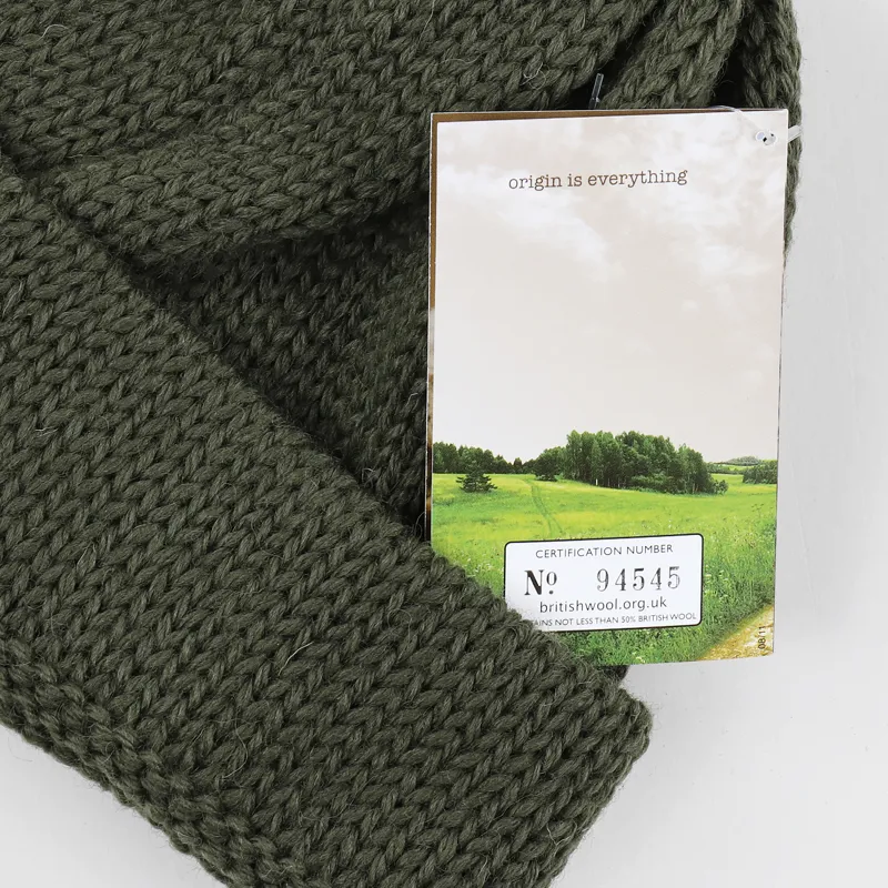 Universal Works Short Watch Cap Beanie Olive-2