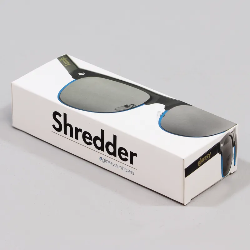 Glassy Sunhaters Shredder Sunglasses Black Blue Trim-2