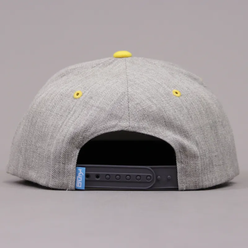 King Signature 6 Panel Snap Back Cap - Grey-3