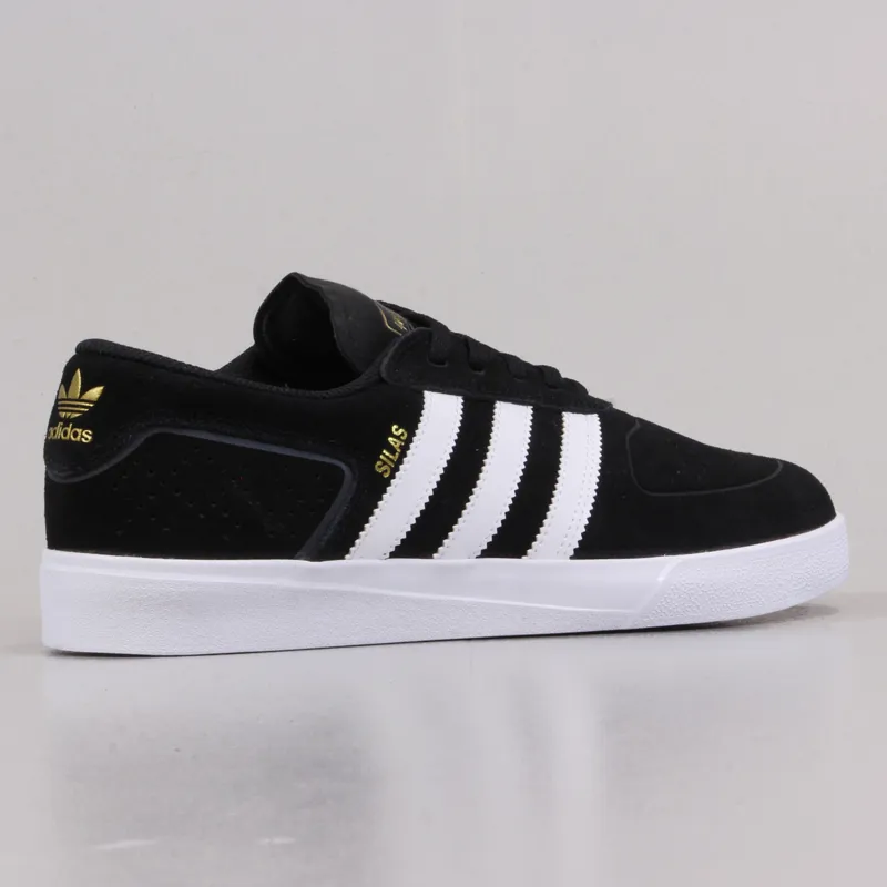 Adidas Silas Vulc Shoes Core Black White Power Red-5