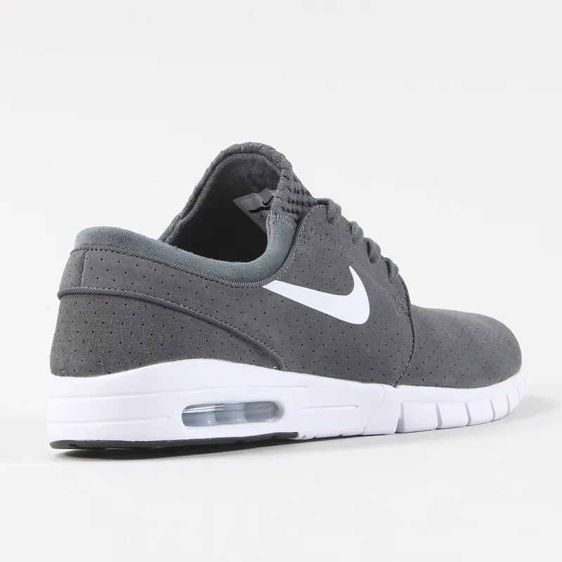 Nike SB Mens Stefan Janoski Max L Shoes Dark Grey White Perf
