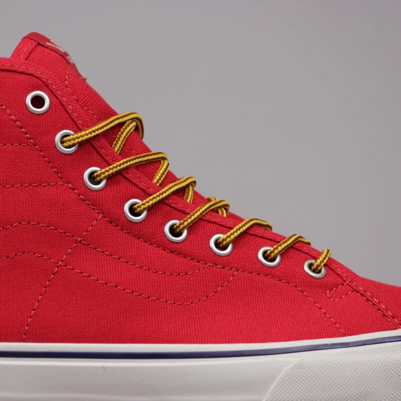 Vans Unisex Sk8 Skate Hi High Top Binding CA California Red Canva