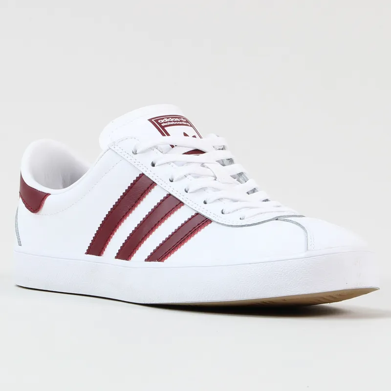 adidas white burgundy