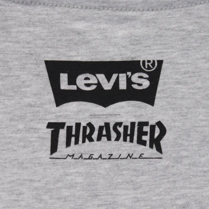 Levis Skateboarding Thrasher Collaboration T Shirt - Grey-3