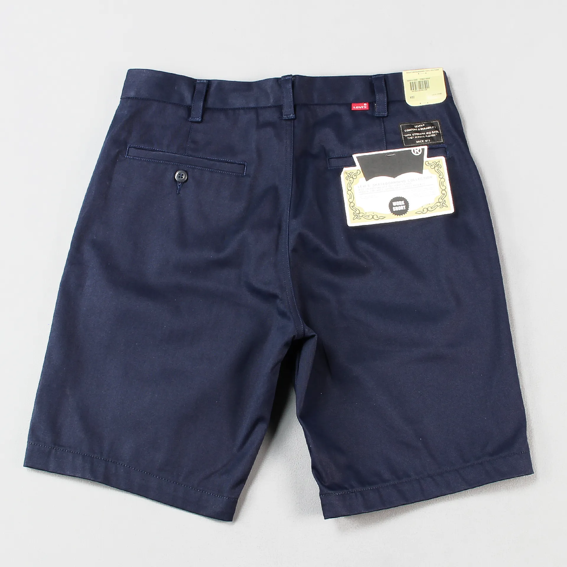 Levis Skate Work Shorts Navy Mens Straight Fit Leg Stretch