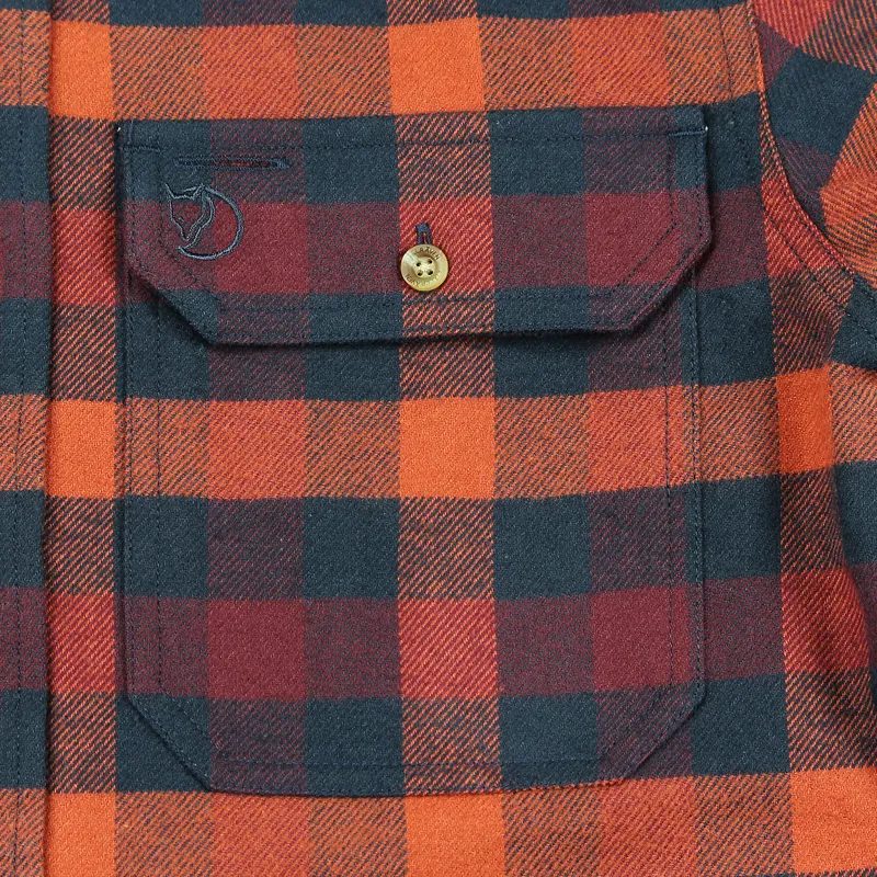 Fjallraven Skog Long Sleeve Shirt Navy-1