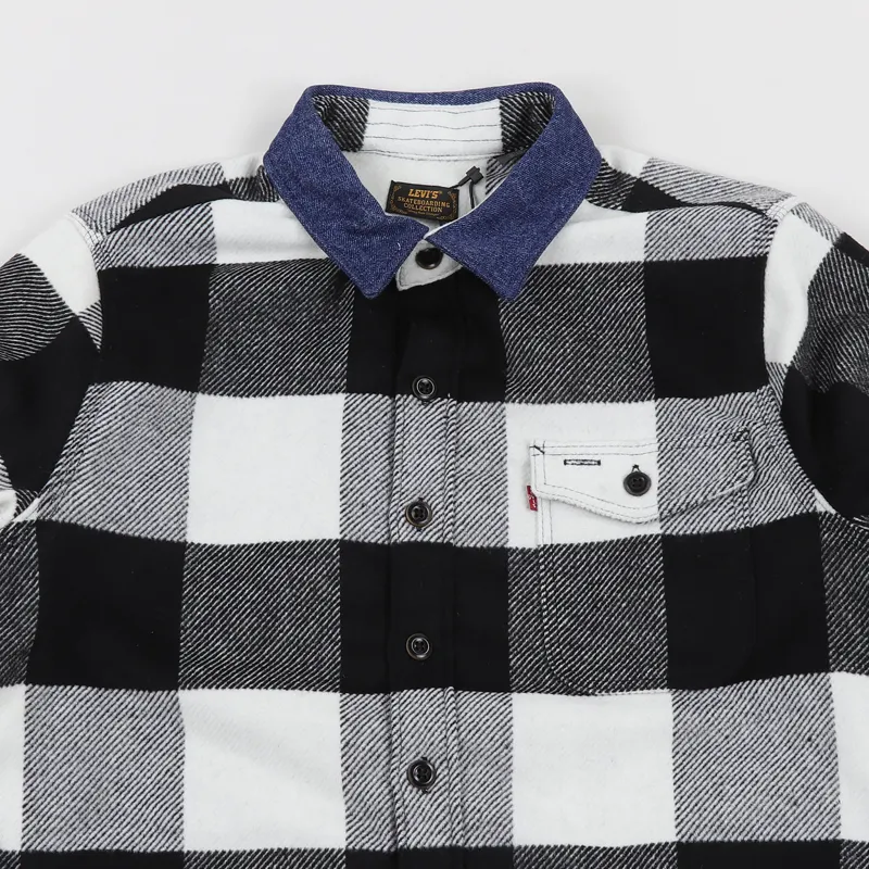 Levis Skate Quilted Mason Shirt Manatee Bright White-1