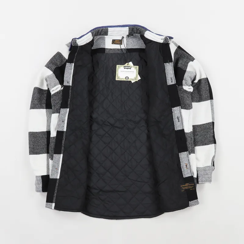 Levis Skate Quilted Mason Shirt Manatee Bright White-2