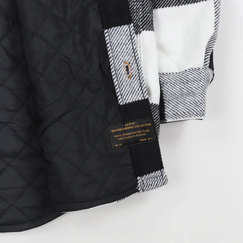 Levis Skate Quilted Mason Shirt Manatee Bright White-3