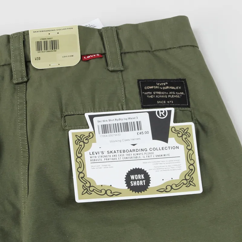 Levis Skate Work Short Ripstop Ivy Green-3