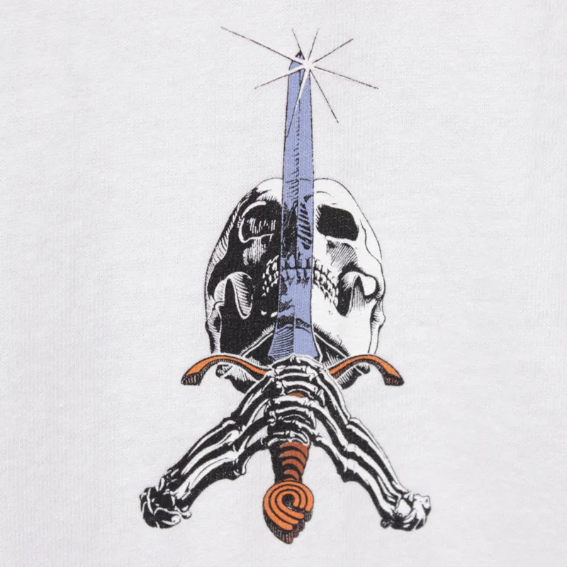Powell Peralta Sword Skull T Shirt - White-1