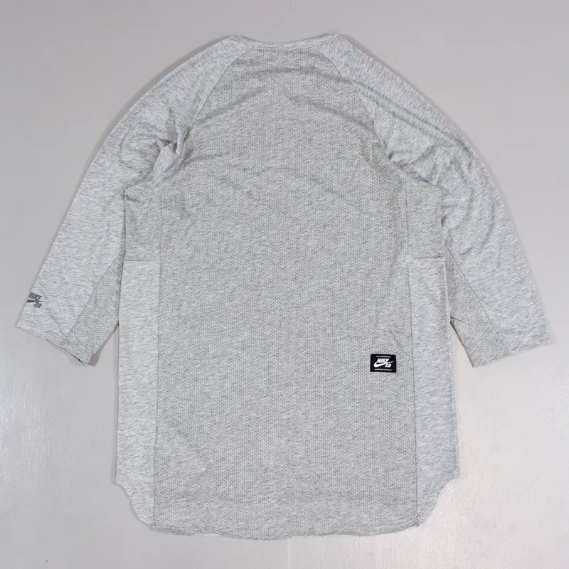 Nike SB Skyline Dri-Fit 3/4 Sleeve T Shirt Grey-3