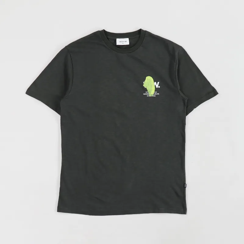 Wood Wood Slater T Shirt Dark Green