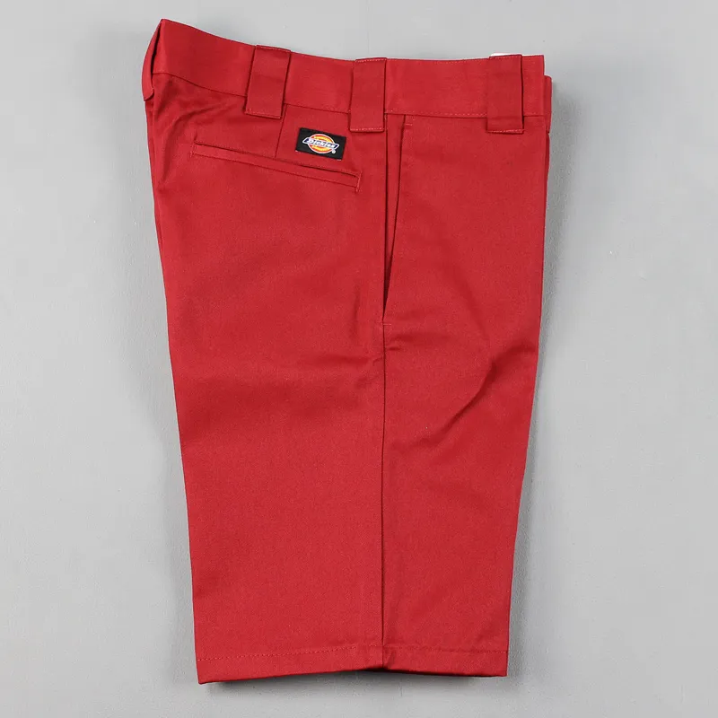 Dickies 273 Slim Straight Fitting 11 Inch Inseam Work Shorts Red
