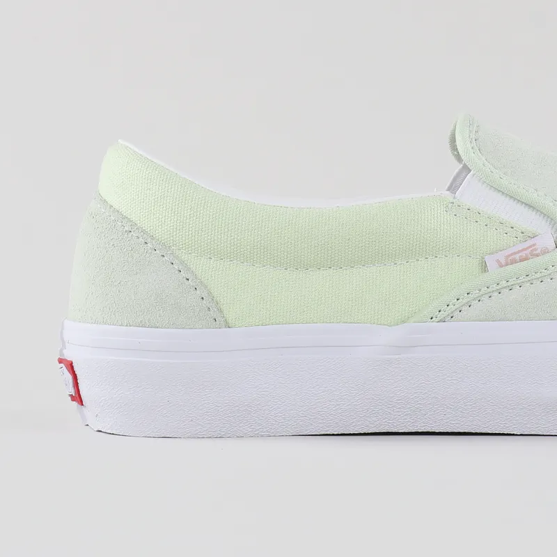 Vans Skateboarding Slip On Pro Shoes Ambrosia Pastel Green White