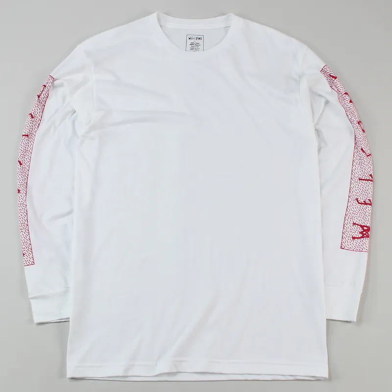 Welcome Slippery Long Sleeve T-Shirt White Red
