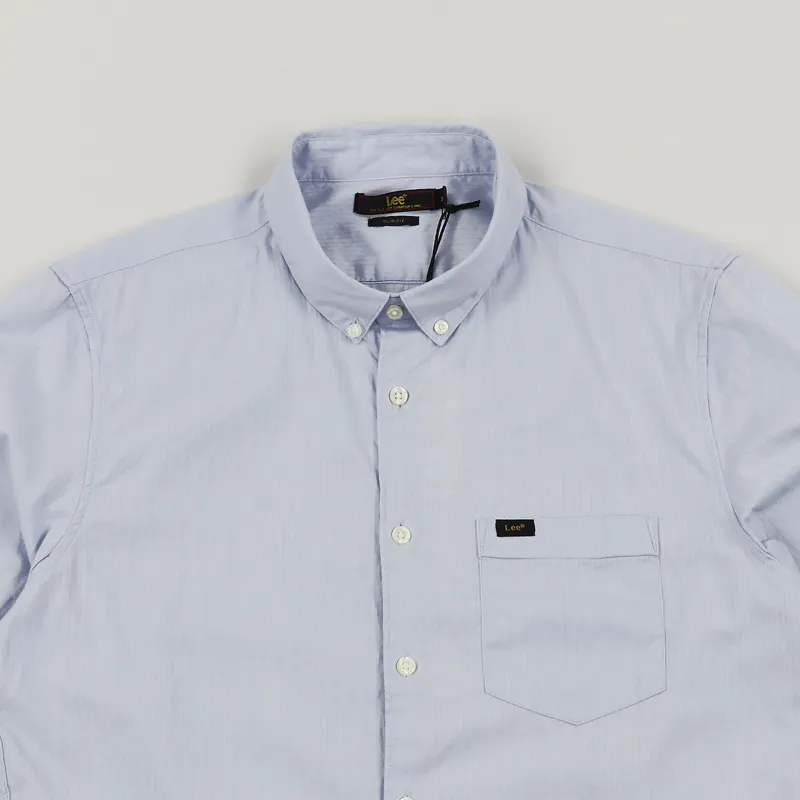 Lee Slim Short Sleeve Shirt Light Blue-1