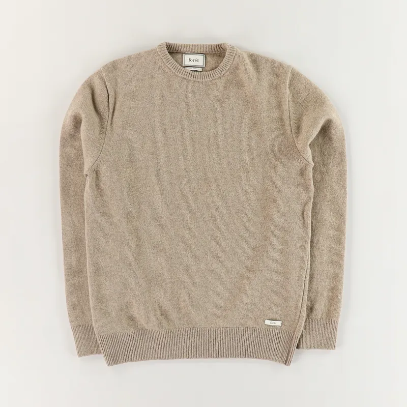 Foret Slow Lambswool Sweat Beige Melange