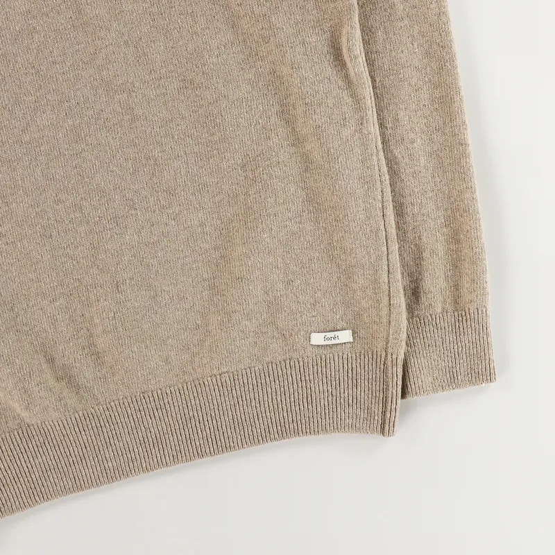 Foret Slow Lambswool Sweat Beige Melange-2