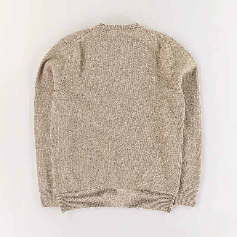 Foret Slow Lambswool Sweat Beige Melange-3
