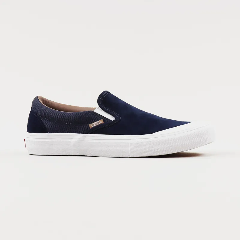 Vans Slip-On Pro Twill Shoes Dress Blue Portabella-4