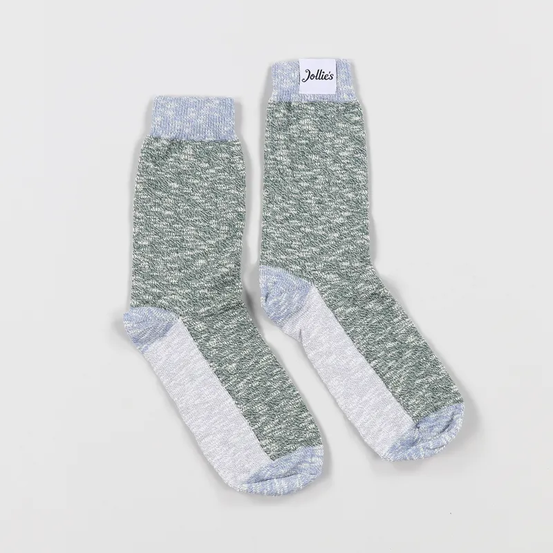 Jollie Socks Slub Green Speckled