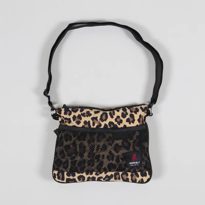 Gramicci Japan Mens Adjustable Sacoche Shoulder Bag Leopard Print