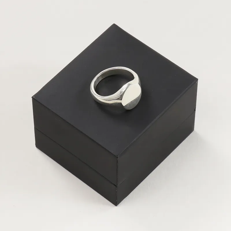 Johnny Hoxton LDN Mens Small Signet Ring Sterling Silver Medium