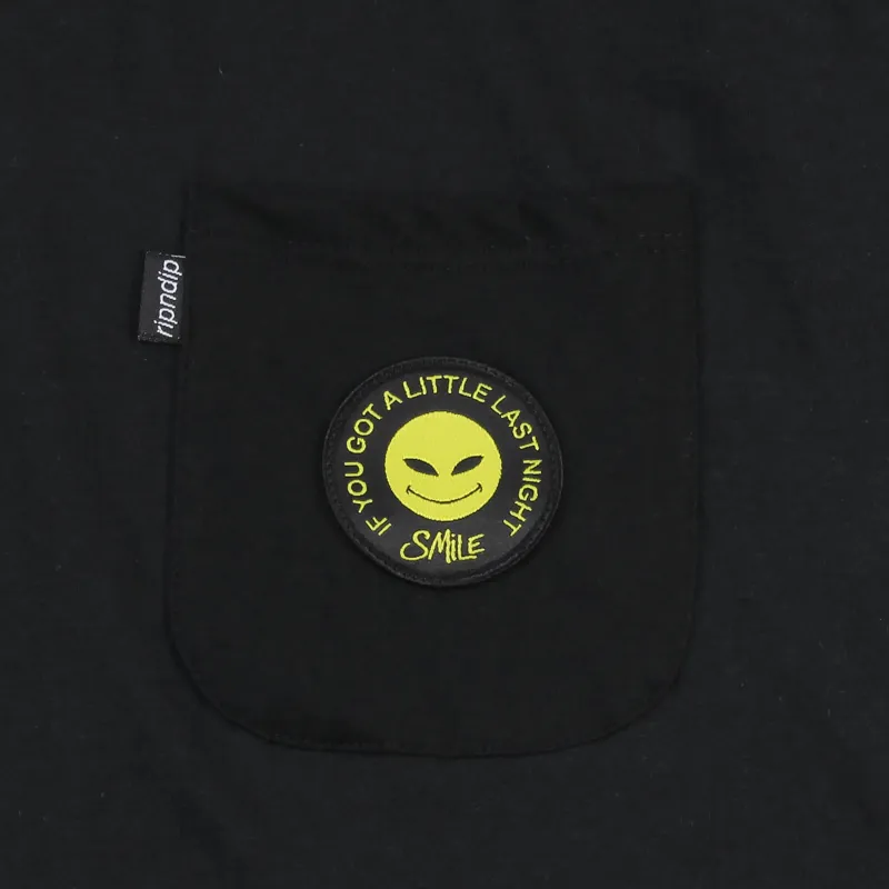 Ripndip Small Alien Pocket T Shirt Black-1