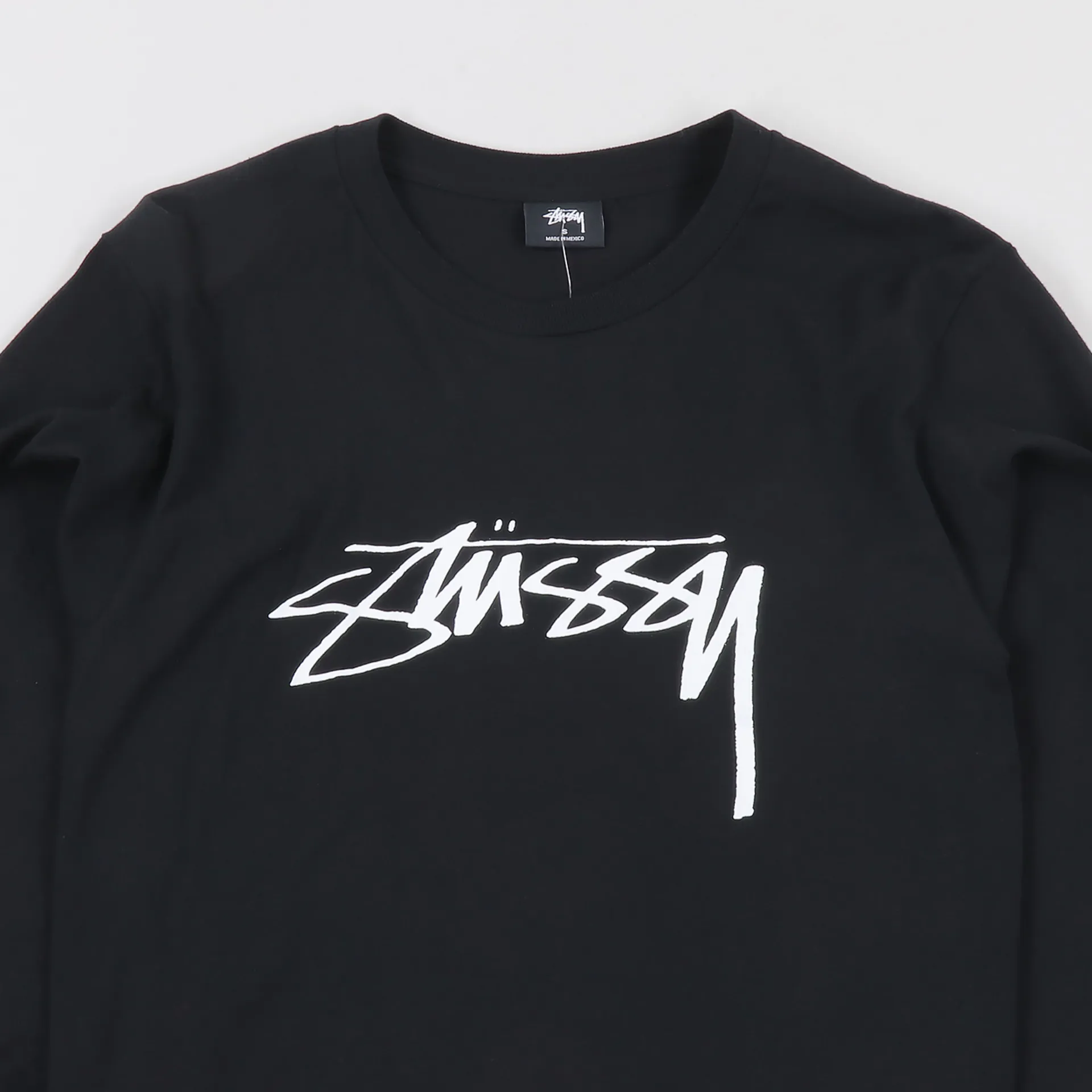 Stussy Smooth Stock Long Sleeve T Shirt Black