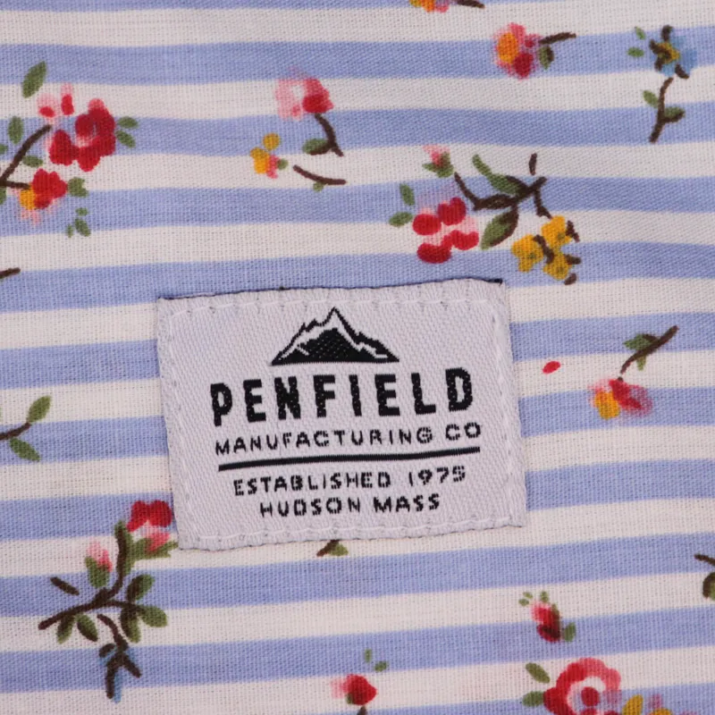 Penfield Sunnyvale Floral Long Sleeve Shirt Blue Stripe-2