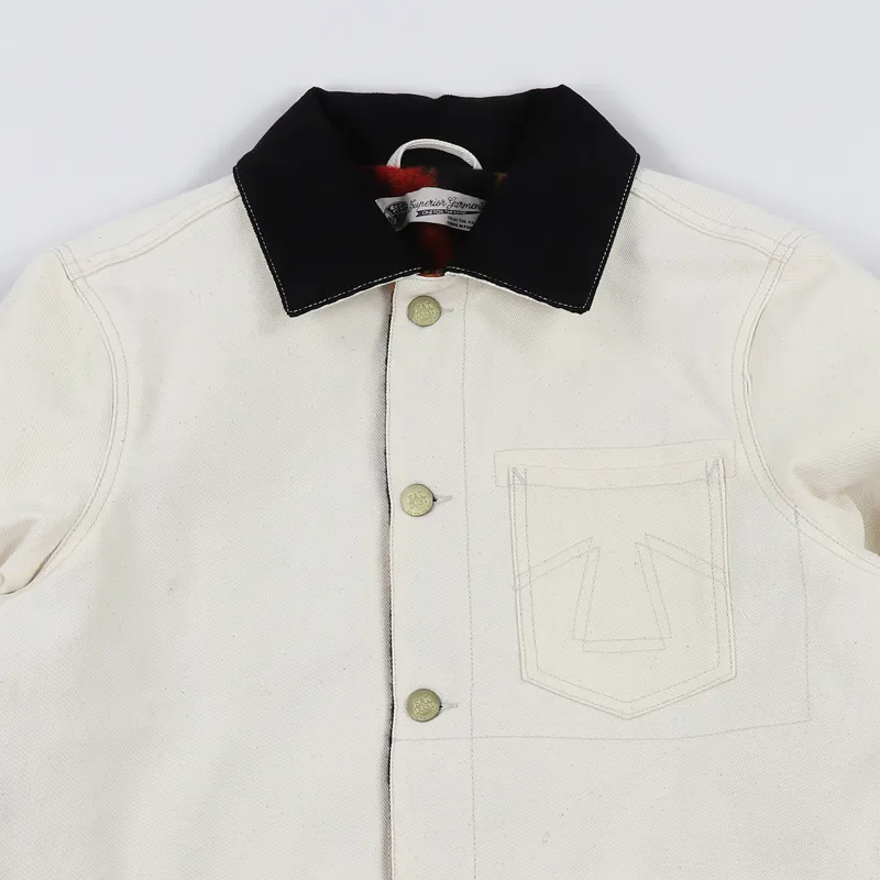 Eat Dust 673-B Bull Denim Jacket Snow Off White-1